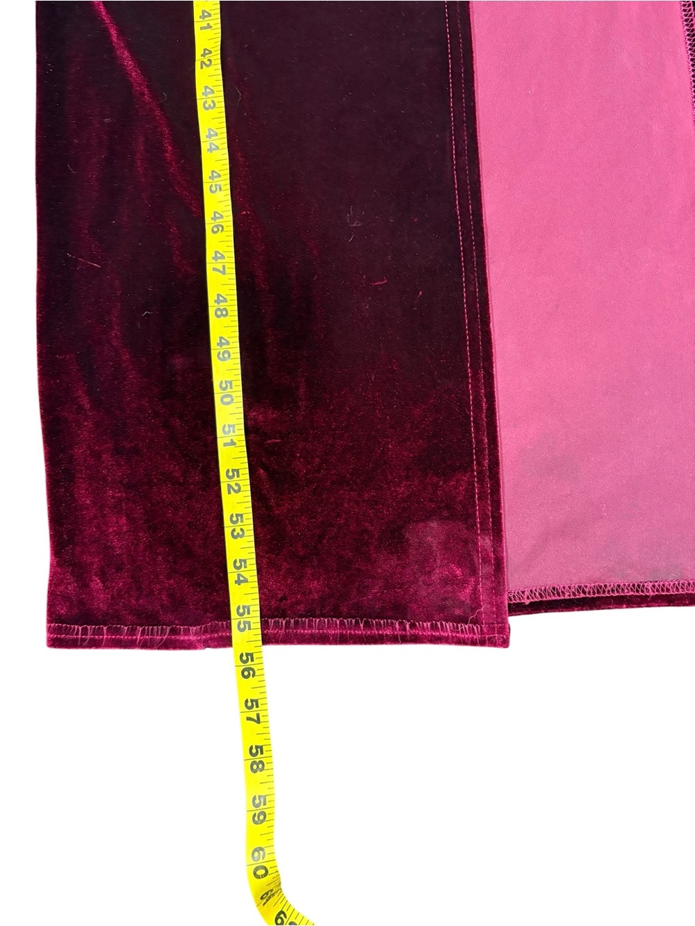 Missguided Burgundy Velvet Faux Wrap Maxi Dress High Slit Spaghetti Strap US 4 - Picture 10 of 13